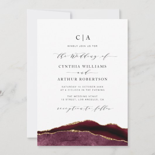 bruin en goudbruin huwelijk kaart (Voorkant)