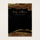 Bruin en gouden agaat ketting display kaart (Voorkant)