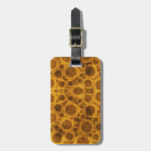 Bruin en gouden steampunk Bagagelabel (Voorkant verticaal)