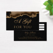 Bruin en goudgaas op zwarte Kaart (Bureau)