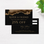bruin en goudmaaltijd Referral-Kaart Visitekaartje (Bureau)