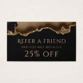 bruin en goudmaaltijd Referral-Kaart Visitekaartje (Voorkant)