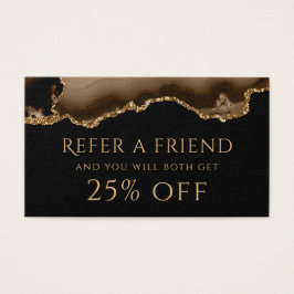 bruin en goudmaaltijd Referral-Kaart Visitekaartje
