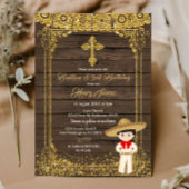 Bruin- en goudMexicaanse charro-baptisme en derde Kaart