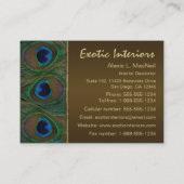 Bruin en goudpacock Visitekaartje (Achterkant)