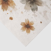 Bruin en grijs bloemmotief ontwerp tissuepapier (Detail)