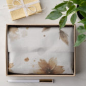Bruin en grijs bloemmotief ontwerp tissuepapier (Geschenk)