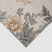 Bruin en grijs bloemmotief ontwerp tissuepapier (Detail)