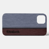 Bruin en grijs Case-Mate iPhone case (Achterkant (horizontaal))