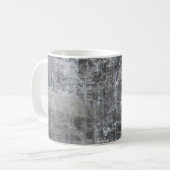 Bruin en grijs paneel koffiemok (Voorkant links)