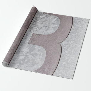 Bruin- en grijze letter B Cadeaupapier
