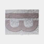 Bruin- en grijze letter B Fleece Deken (Voorkant (Horizontaal))