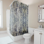Bruin en grijze marmer douchegordijn (In situ)