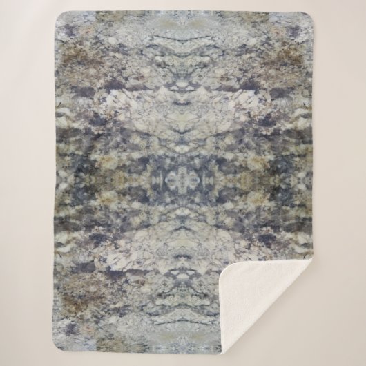 Bruin en grijze marmer Sherpa Blanket Deken (Voorkant)