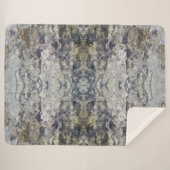 Bruin en grijze marmer Sherpa Blanket Deken (Voorkant (horizontaal))