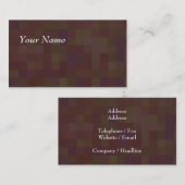 Bruin en groen Abstract patroon. Visitekaartje (Voorkant / Achterkant)