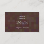 Bruin en groen Abstract patroon. Visitekaartje (Achterkant)