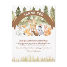 Bruin en groen bosdieren Baby shower