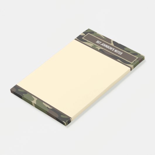 Bruin- en Groen Camo-leger vermoeidheidscamouflage Post-it® Notes (Schuin)