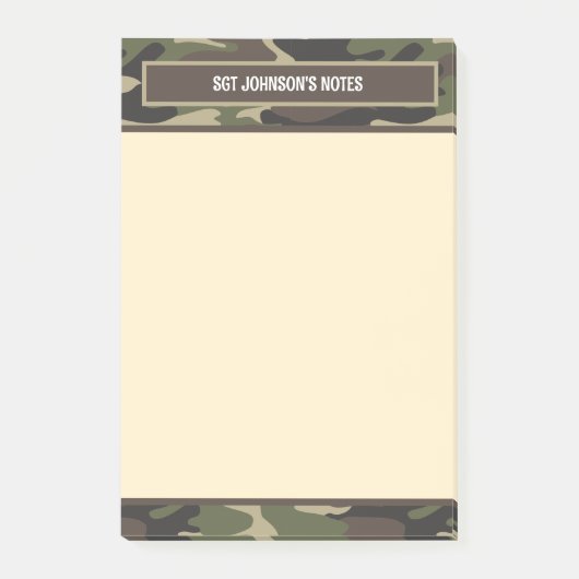 Bruin- en Groen Camo-leger vermoeidheidscamouflage Post-it® Notes (Voorkant)