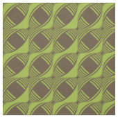 Bruin en groen Funky Mid-Century Modern Pattern Stof (Swatch)