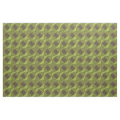 Bruin en groen Funky Mid-Century Modern Pattern Stof (Fat Quarter)