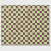 Bruin en Groen Geo Plaid Cadeaupapier (Vlak)