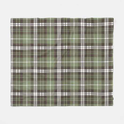 Bruin en groen geplatte rugleuning fleece deken (Voorkant (Horizontaal))