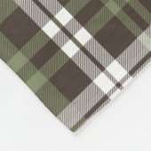 Bruin en groen geplatte rugleuning fleece deken (Hoek)