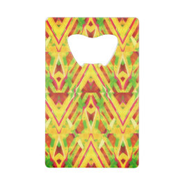 Bruin en groen patroon creditkaart flessenopener