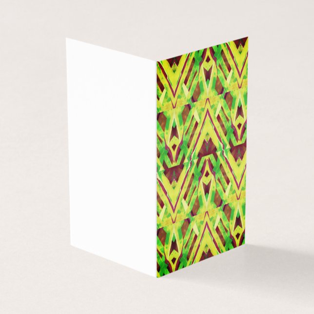 Bruin en groen patroon kaart (Buitenkant)