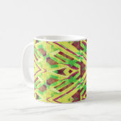 Bruin en groen patroon koffiemok (Voorkant links)