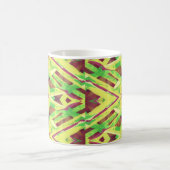 Bruin en groen patroon koffiemok (Center)