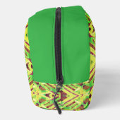 Bruin en groen patroon toilettasje (Rechts)