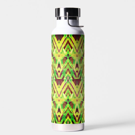 Bruin en groen patroon waterfles (Links)