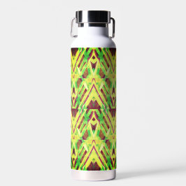 Bruin en groen patroon waterfles