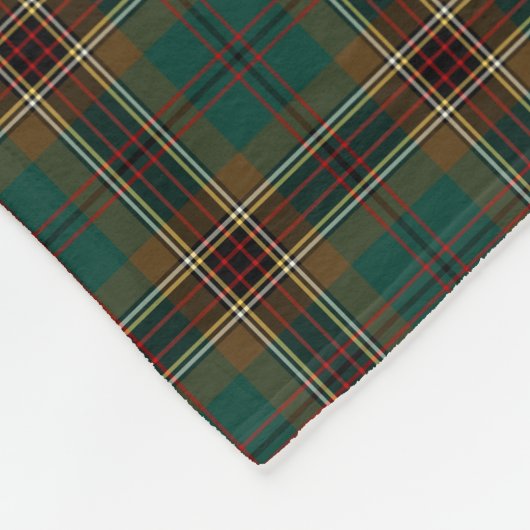 Bruin en Groen Plaid Murphy Tartan Fleece Deken (Hoek)