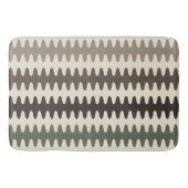 Bruin en Groen Retro Wavy Bath Mat (Voorkant)