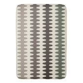 Bruin en Groen Retro Wavy Bath Mat (Voorkant Verticaal)