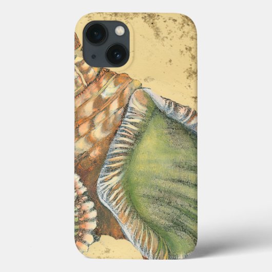 Bruin en groen Seashell Case-Mate iPhone Case (Achterkant)