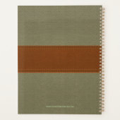 Bruin en groene kunstleder Planner (Achterkant)