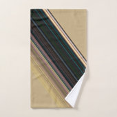 Bruin en groene streep bad handdoek (Handdoek)