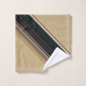 Bruin en groene streep bad handdoek (Wasdoekje)