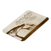 Bruin en Ivoor Afrikaans Giraffe Save The Date Magneet (Linkerzijde)