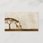 Bruin en Ivoor Afrikaanse Giraffe Wedding Place ka Plaatskaartje (Achterkant)