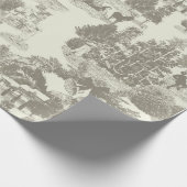 Bruin en kerstwinter met crème cadeaupapier (Hoek)