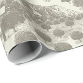 Bruin en kerstwinter met crème cadeaupapier (Rol Hoek)