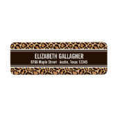 Bruin en Leopard Print Etiket (Voorkant)