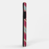 Bruin- en lichtblauwe diagonaalbanden Case-Mate iPhone case (Achterkant/rechts)