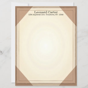 Bruin en lichtbruin elegant briefpapier